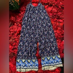 Floral Blue Women's Jumpsuit